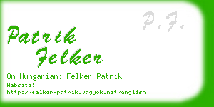 patrik felker business card